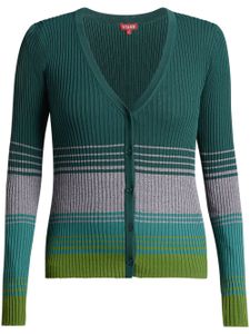 STAUD cardigan Cargo nervuré - Vert