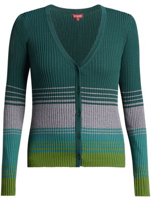 STAUD cardigan Cargo nervuré - Vert