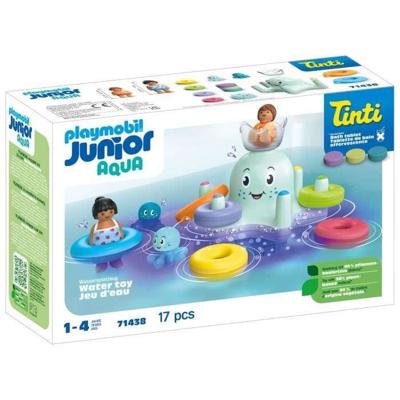 PLAYMOBIL Junior 71438 Reuzenoctopus Rijdbaar, Badspeelgoed, Junior AQUA Tinti, 17 Stuks, Vanaf 12 Maanden