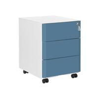 Afsluitbare archiefkast wit-blauw