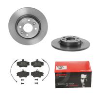 Remmenset, remschijf BREMBO, Remschijftype: Massief, Inbouwplaats: Vooras, u.a. für Dacia, Renault