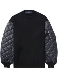 Comme des Garçons Homme sweat à empiècements matelassés - Noir
