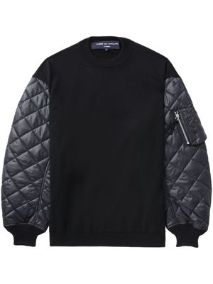 Comme des Garçons Homme sweat à empiècements matelassés - Noir