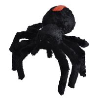 Spinnen speelgoed artikelen roodrugspin knuffelbeest zwart 35 cm