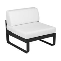 Fermob Bellevie 1-zitsmodule loungebank Liquorice - Off-White