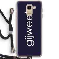 Gijweet: Samsung Galaxy J6 (2018) Transparant Hoesje met koord