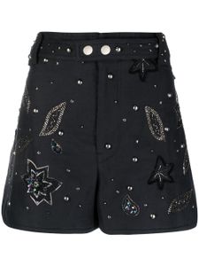 ISABEL MARANT short Kayneliae à broderies - Bleu