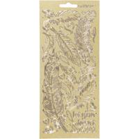 Creativ Company Stickers, veren, vel 10x23 cm, goud, 1 vel