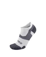 2XU Vectr Light Cushion No Show hardloopsokken White/Grey unisex