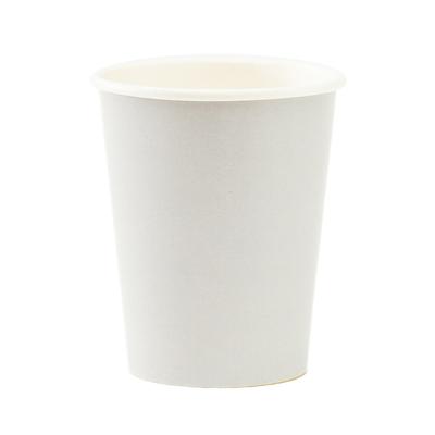 Feestbekers met hoesjes - 8x - zilvergrijs - papier - 250ml