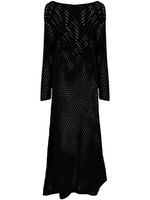 Semicouture robe en maille ajourée - Noir