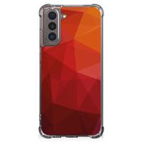 Shockproof Case voor Samsung Galaxy S21 Polygon Red
