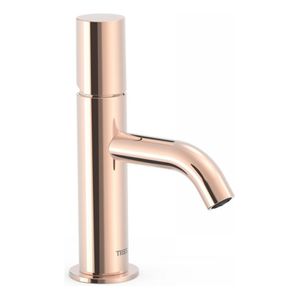 Wastafelkraan Tres Study | Opbouw | Mengkraan | Standaard model | 1-knop | Rond | 24k Rose goud