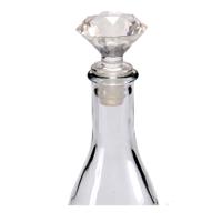 Arte r Wijnstopper - kunststof - diamant geslepen look - 7 x 4 cm - flessenstopper