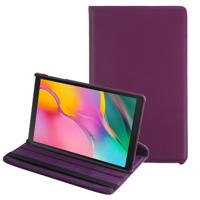 Litchi textuur horizontale Flip 360 graden rotatie lederen case voor Galaxy tab A 10 1 (2019) T510/T515 met houder (paars)
