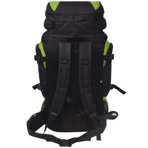 VidaXL Rugzak hiking XXL 75 L zwart en groen