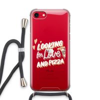 Pizza is the answer: iPhone SE 2020 Transparant Hoesje met koord