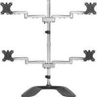StarTech.com ARMQUADSS flat panel bureau steun 81,3 cm (32 ) Vrijstaand Zwart, Zilver