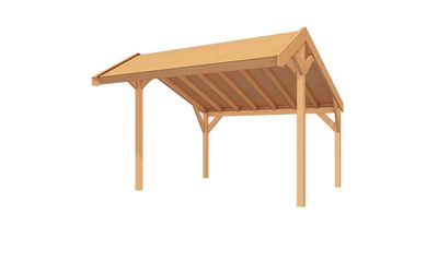 YARD Outdoor Kapschuur EASYLINE - 400x300 cm Douglashout - Bouwpakket- Kapschuurdak- - YARD Outdoor