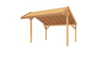 YARD Outdoor Kapschuur EASYLINE - 400x300 cm Douglashout - Bouwpakket- Kapschuurdak- - YARD Outdoor