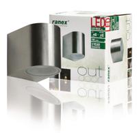 Ranex Smartwares wandlamp kimi led 6,8 x 9,2 cm aluminium zilver