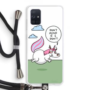 Unicorn: Samsung Galaxy A71 Transparant Hoesje met koord