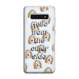 Hello: Samsung Galaxy S10 4G Transparant Hoesje