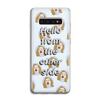 Hello: Samsung Galaxy S10 4G Transparant Hoesje