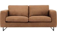 Goossens Excellent Bank Jovani bruin, leer, 2,5-zits, urban industrieel