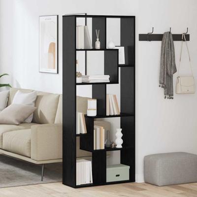 Boekenkast Zwart eiken 67 x 25 x 161,5 cm Bewerkt hout
