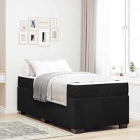Bedframe met matras met matras Zwart 90 x 190 cm Fluweel