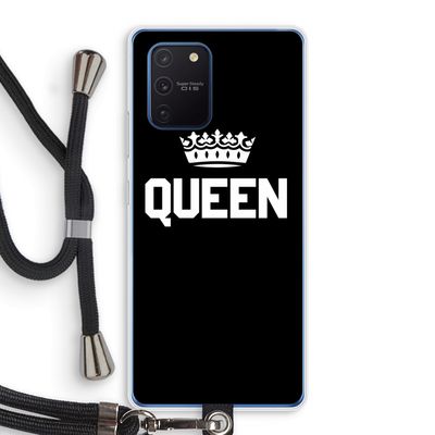 Queen zwart: Samsung Galaxy Note 10 Lite Transparant Hoesje met koord
