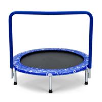 92cm Mini Trampoline Opvouwbare Trampoline voor Peuters Draagbare Fitness Trampoline Blauw + Zwart