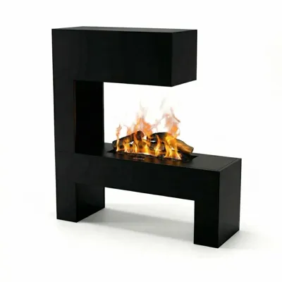 Glow Fire Mozart Zwart - OMC 600 | Vrijstaande Waterdamphaard - 120 cm x 110 cm x 35 cm