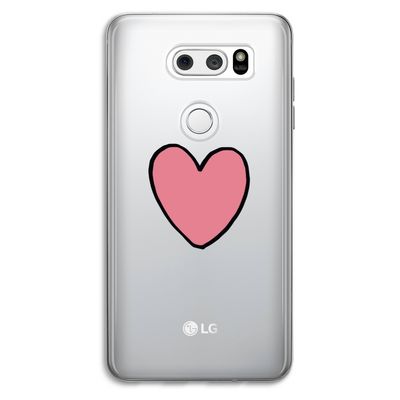 Hartje: LG V30 Transparant Hoesje