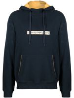 Emporio Armani hoodie à logo imprimé - Bleu