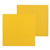 32 * 32 kleine deeltje DIY Building Block bodemplaat 25.5 * 25.5 cm bouwsteen muur accessoires speelgoed voor kinderen (geel)