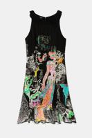 Jurk met franjes - BLACK - 38