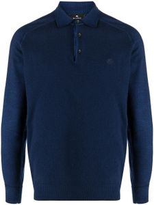 ETRO polo en maille à logo brodé - Bleu