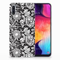 Samsung Galaxy A50 | TPU Case | Black Flowers