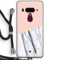 A touch of peach: HTC U12+ Transparant Hoesje met koord
