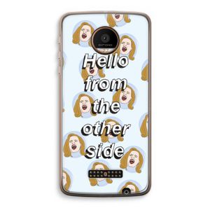 Hello: Motorola Moto Z Force Transparant Hoesje