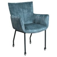 Eetkamerstoel Toon - Velvet Aqua