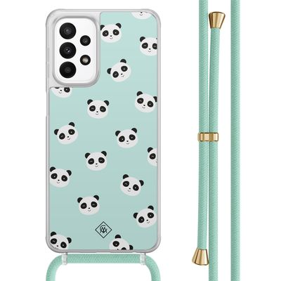 Samsung Galaxy A23 hoesje met koord - Panda print Samsung Galaxy A23 hoesje met koord - Panda print