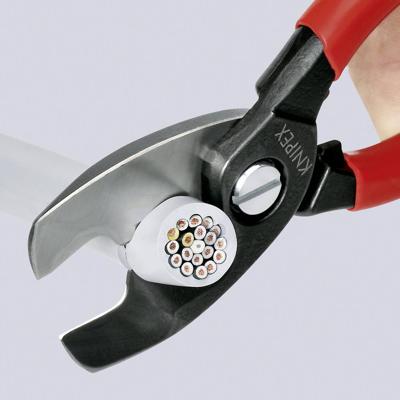 Knipex Kabelschere 200mm fuer Kabel 25mm/70mm² Knipex 95 11 200 Kabelschaar Geschikt voor (striptechniek) Aluminium- en koperkabel, een- en meerdraads 20 mm 70