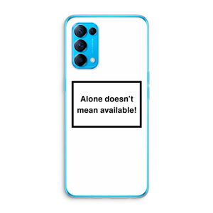 Alone: Oppo Find X3 Lite Transparant Hoesje