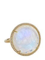 Irene Neuwirth grande bague Classic en or 18ct sertie de diamants et de pierre de lune - thumbnail