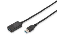 Digitus USB-kabel USB 3.2 Gen1 (USB 3.0 / USB 3.1 Gen1) USB-A stekker, USB-A bus 5.00 m Zwart DA-73104