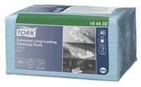 Reinigingsdoek Tork Long Lasting W8 multifunctioneel gevouwen blauw 194450 - thumbnail