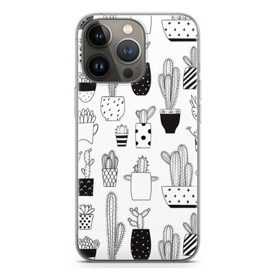 Cactusmotief: iPhone 13 Pro Transparant Hoesje